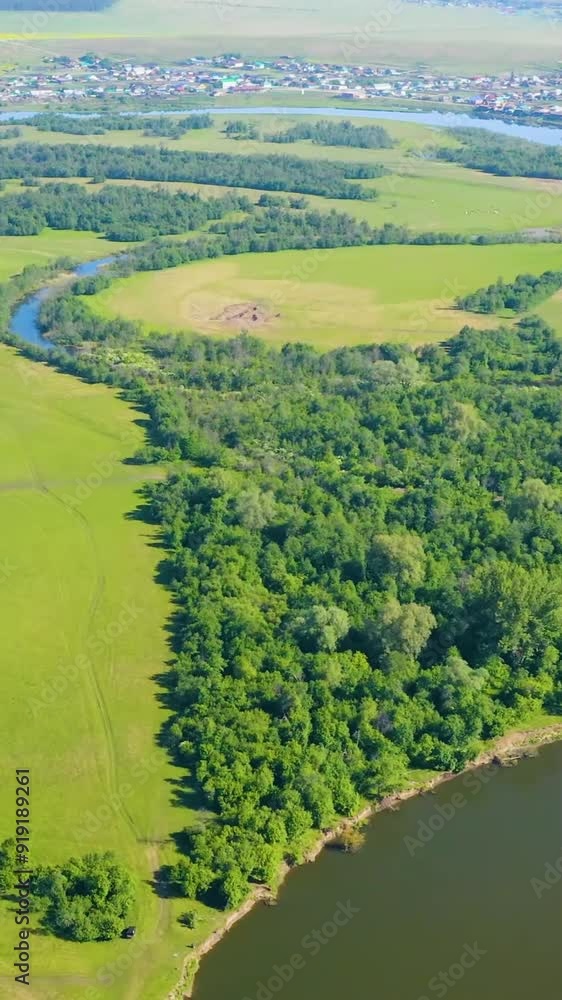 Aerial view of rural area during summer Aerial view of rural area during summer