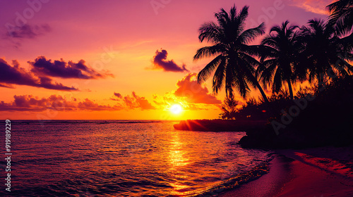 palm trees on the beach