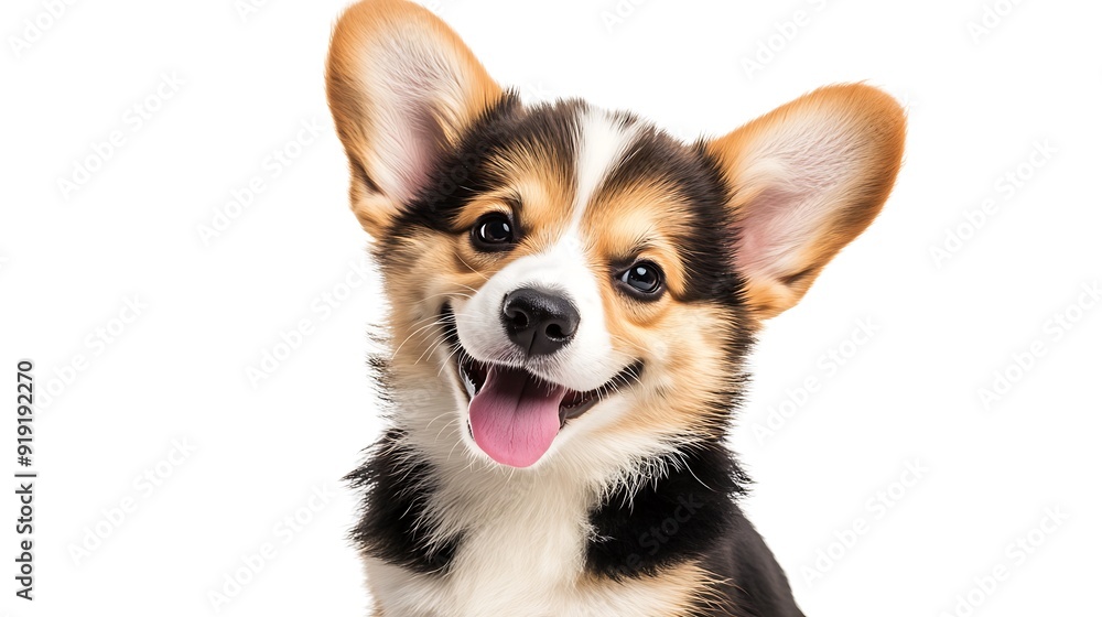 Happy Corgi Puppy with Big Ears Happy Corgi Puppy with Big Ears