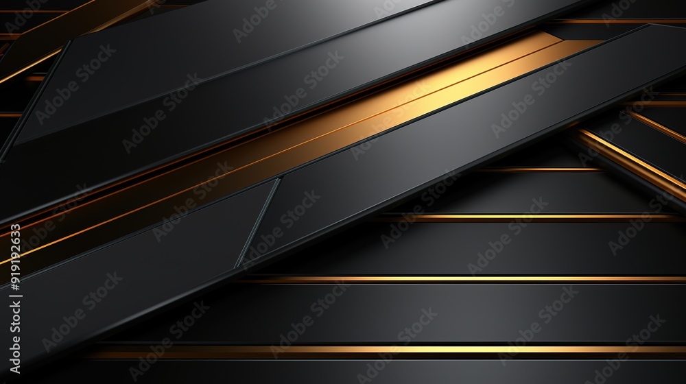 Abstract black and gold geometric background. Abstract black and gold geometric background.
