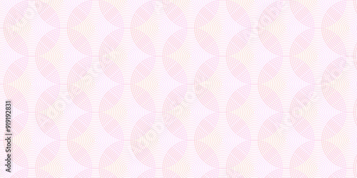 Seamless geometric spiral pattern and abstract circle wave lines overlapping pattern isolated. Design technology or modern concept. Ornament overlapping background. Colorful element line pattern.