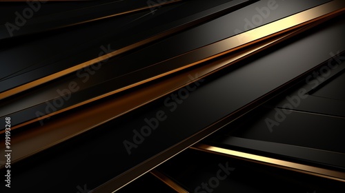 Abstract black and gold geometric background.