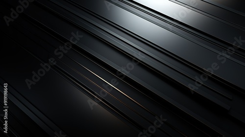 Abstract black and gold geometric background with diagonal lines.