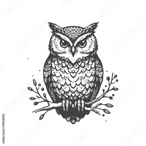 Vintage Owl Illustration