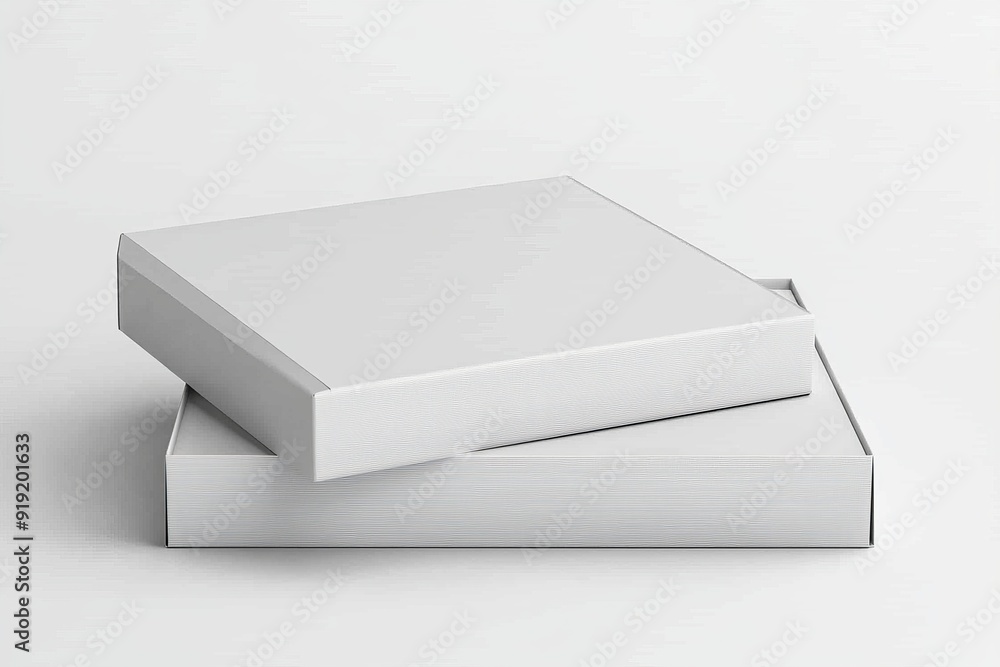 Naklejka premium Paper Box Mockup A4 on isolated background created with Generative AI