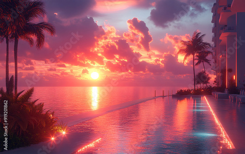 Fototapeta Naklejka Na Ścianę i Meble -  palm trees on the beach