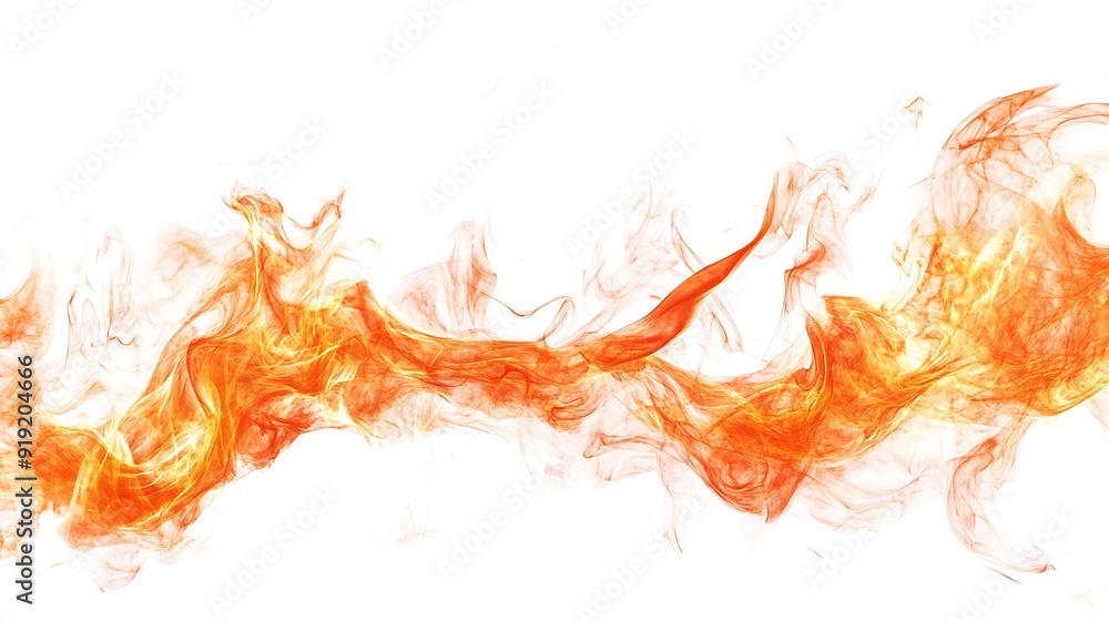 Abstract Flame Design on White Background Abstract Flame Design on White Background