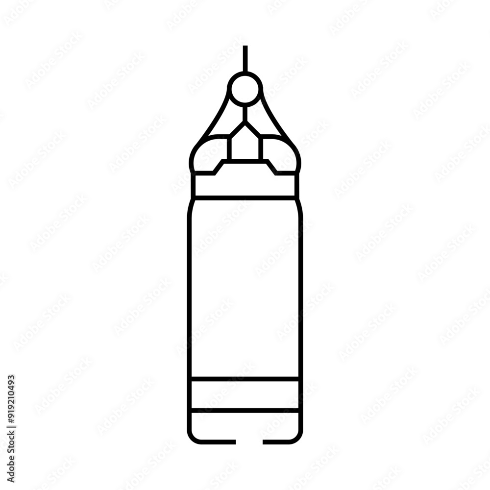 punching bag fitness sport line icon vector. punching bag fitness sport sign. isolated contour symbol black illustration punching bag fitness sport line icon vector. punching bag fitness sport sign. isolated contour symbol black illustration