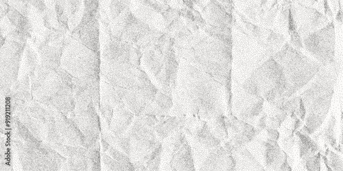 Black dotted textured background, noisy gritty dot halftone effect, vector illustration. Fashionable banner in grunge style, overlay. Old sheet of paper.