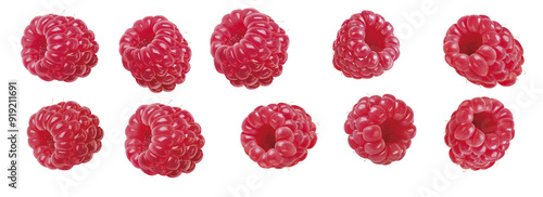 Himbeeren, unterschiedlich geneigt
