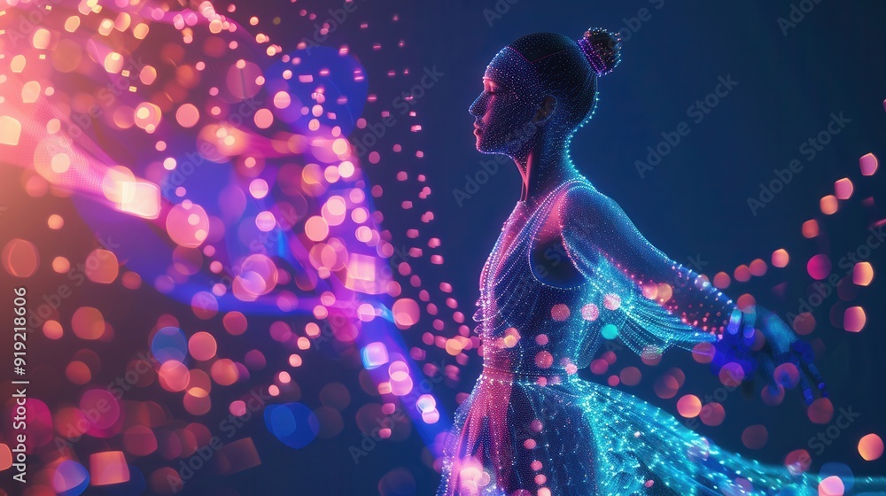 Fototapeta premium Futuristic fashion and shopping hologram