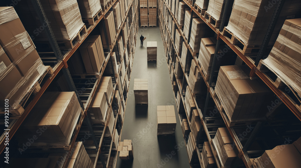 The corridor of a big warehouse. The corridor of a big warehouse.