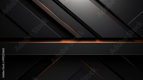 Abstract black and orange geometric background.