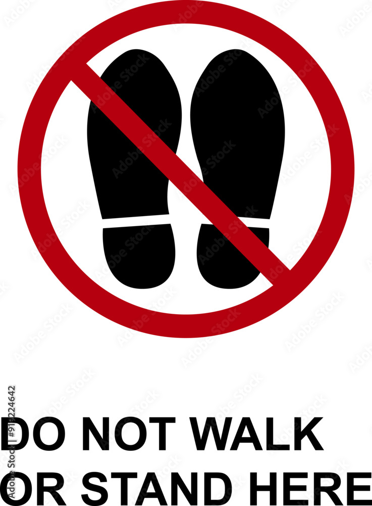 Do Not Walk On Ramp Sign do not step. Sign do not walk. Areas with fragile surfaces such as ...