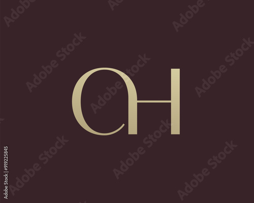 OH letter logo icon design. Classic style luxury initials monogram.