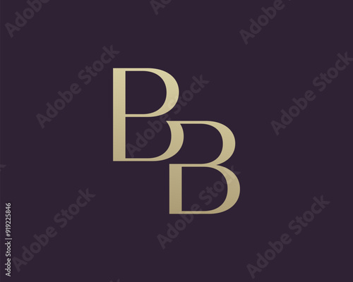 BB letter logo icon design. Classic style luxury initials monogram.