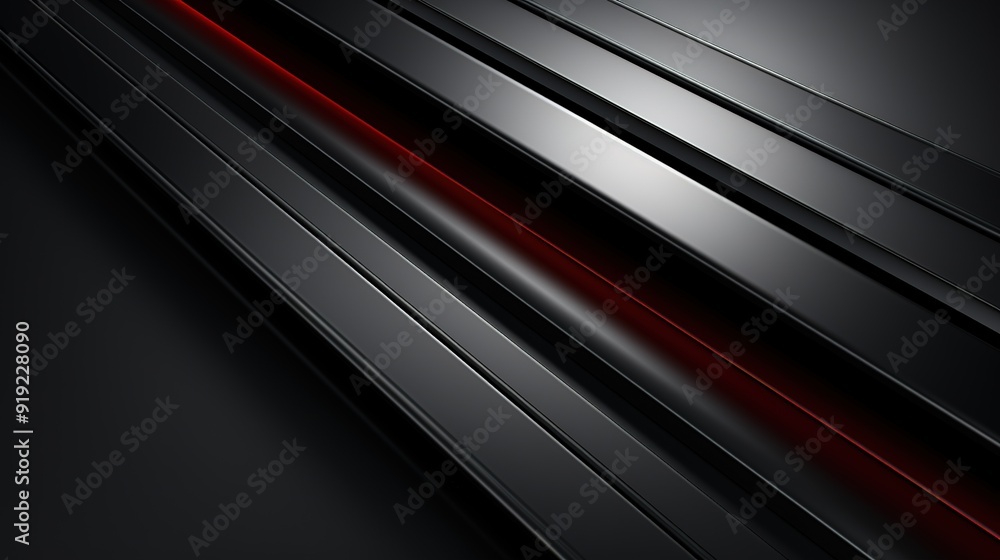 Abstract black and red diagonal lines with depth. Abstract black and red diagonal lines with depth.