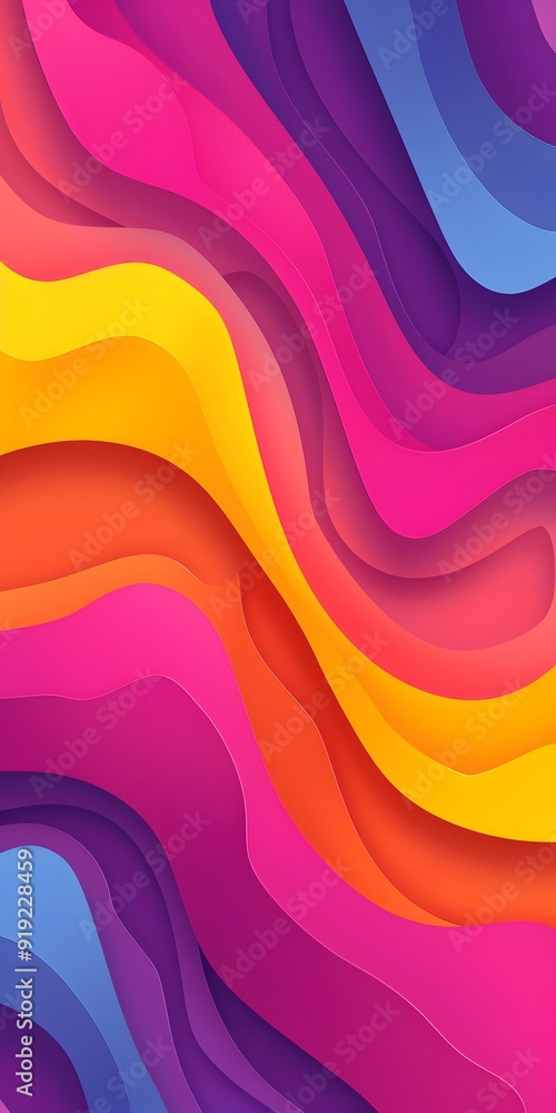 Fototapeta premium Abstract Colorful Paper Cut Design Background