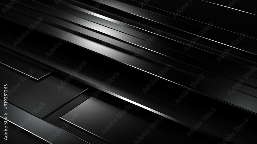 Abstract black and silver geometric shapes with a diagonal pattern. Abstract black and silver geometric shapes with a diagonal pattern.