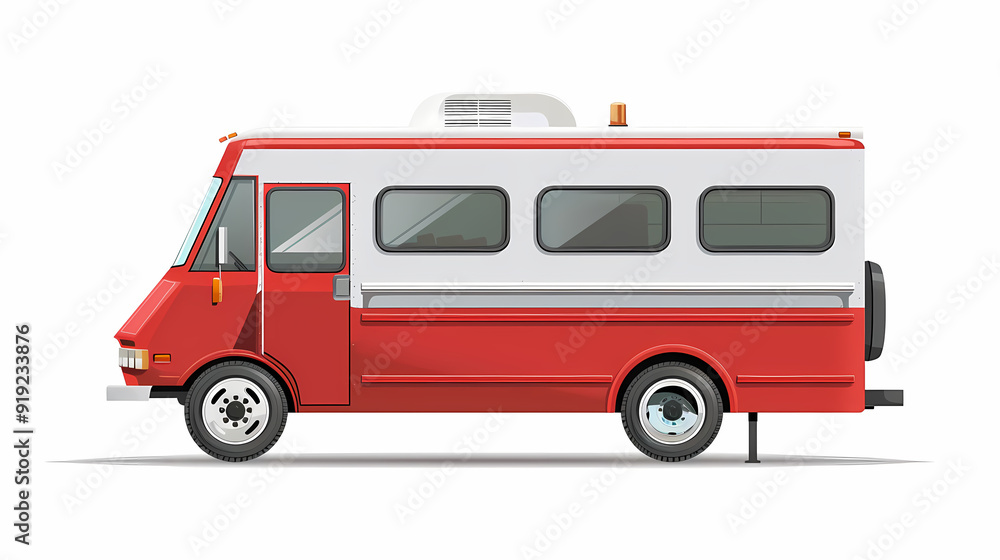 Food truck isolated on white background vector image Food truck isolated on white background vector image