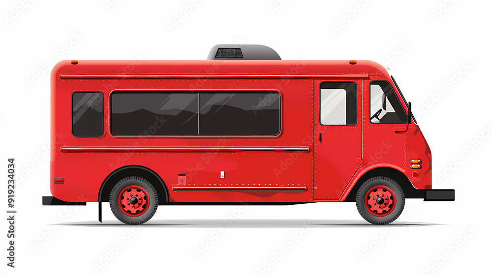 Food truck isolated on white background vector image Food truck isolated on white background vector image