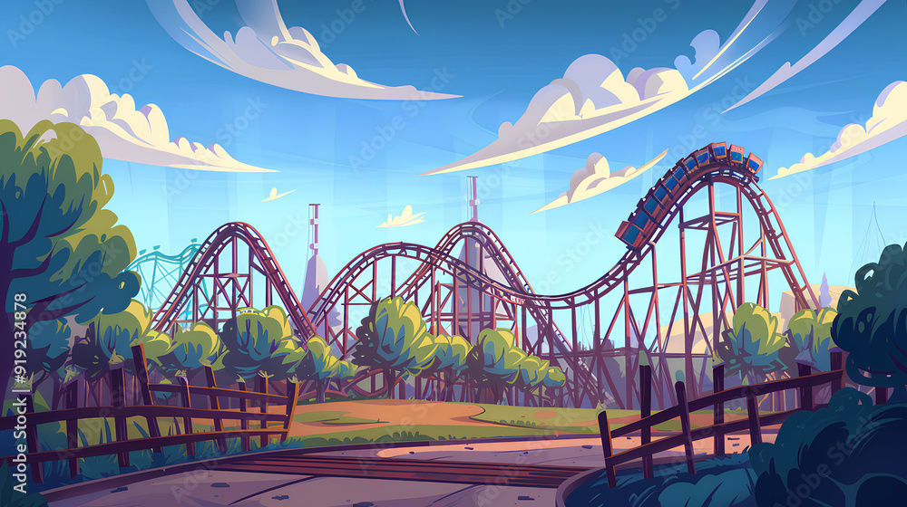 Obraz premium roller coaster ride