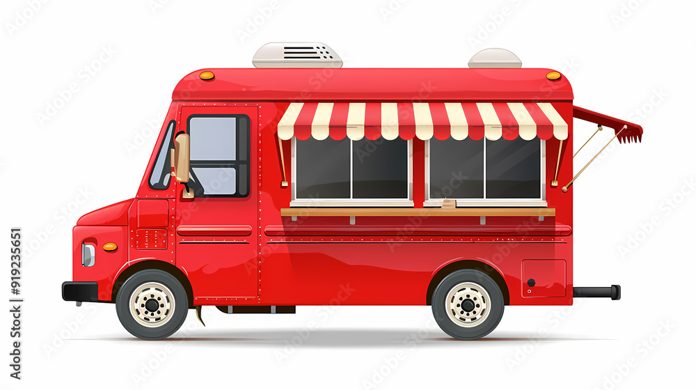 Food truck isolated on white background vector image