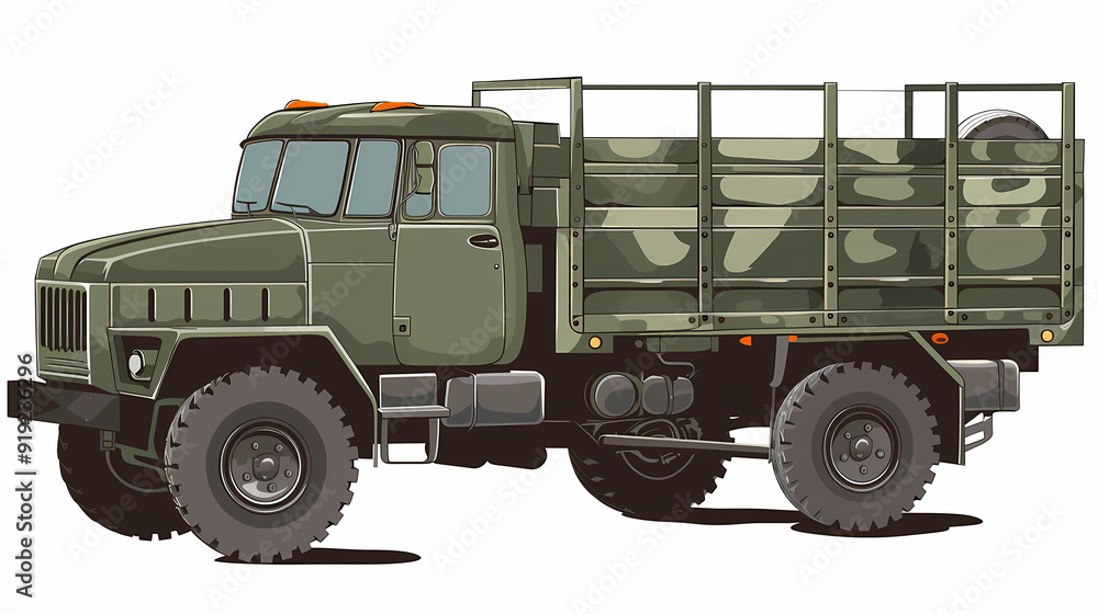 Ftat truck isolated on white background vector image Ftat truck isolated on white background vector image