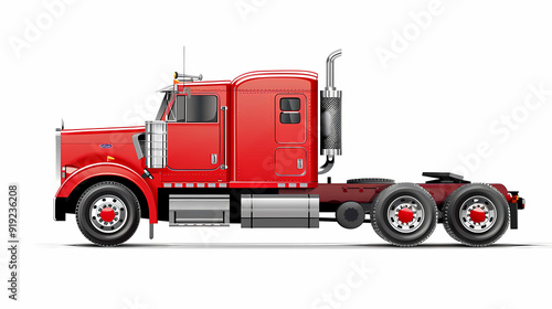 Truck template isolated on white background vector image