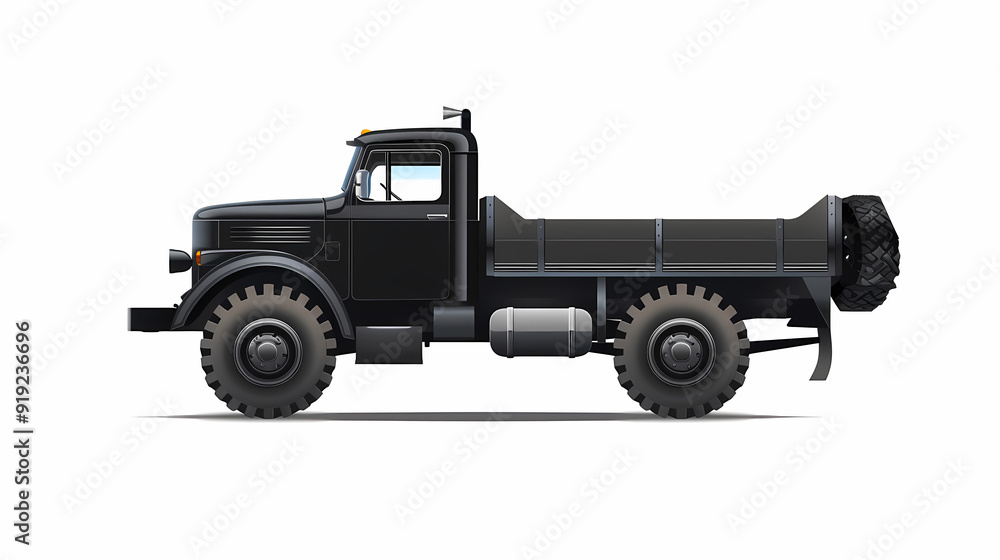 Ftat truck isolated on white background vector image Ftat truck isolated on white background vector image