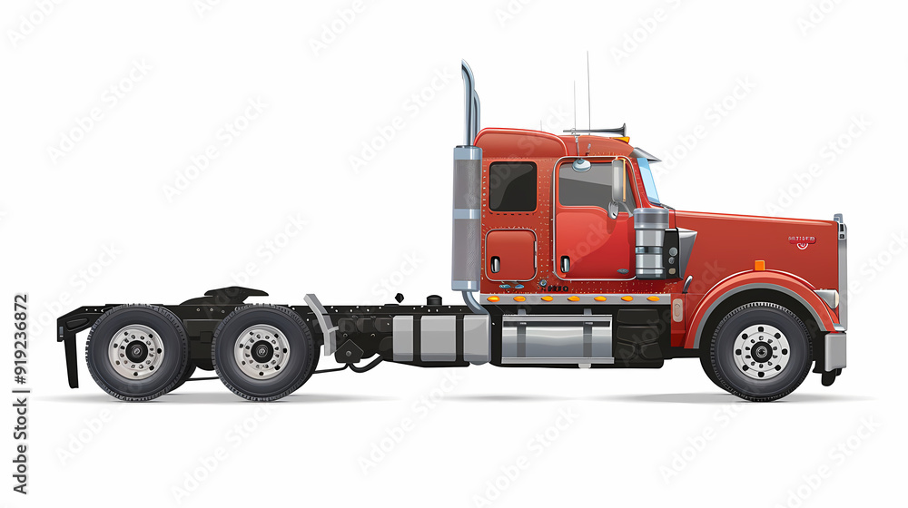 Truck template isolated on white background vector image Truck template isolated on white background vector image