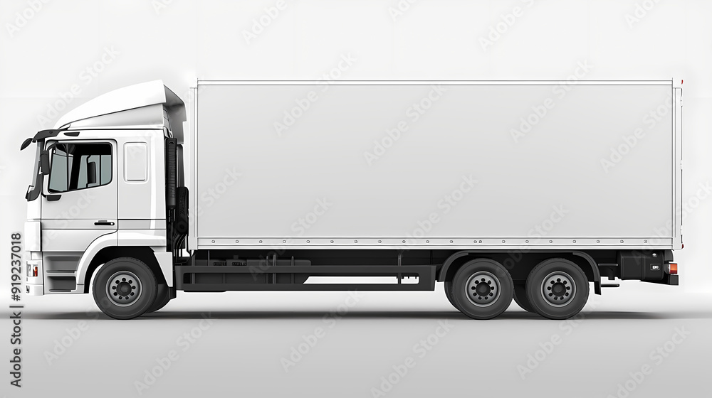 Truck template isolated on white background vector image Truck template isolated on white background vector image