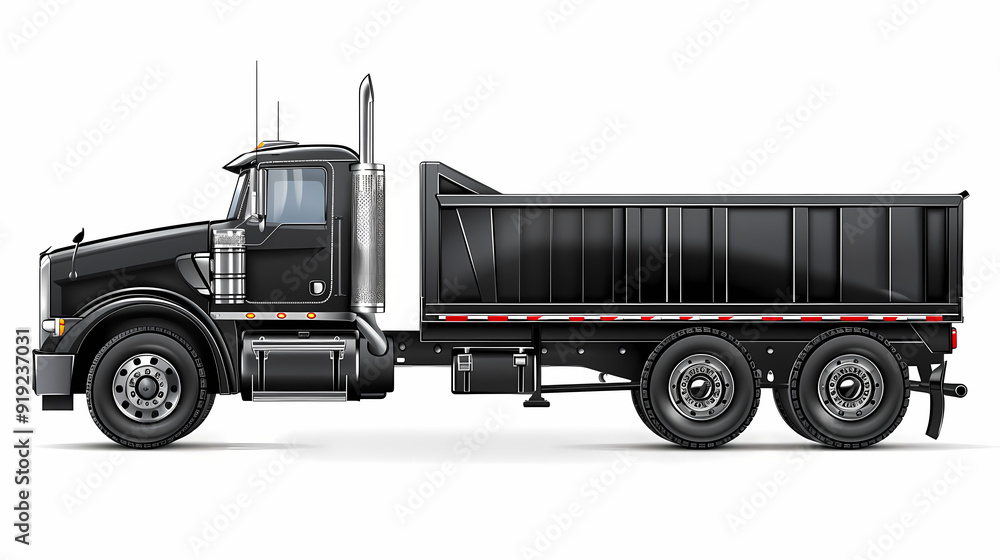 Truck template isolated on white background vector image Truck template isolated on white background vector image
