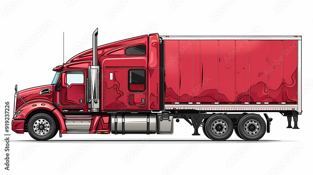 Truck template isolated on white background vector image Truck template isolated on white background vector image