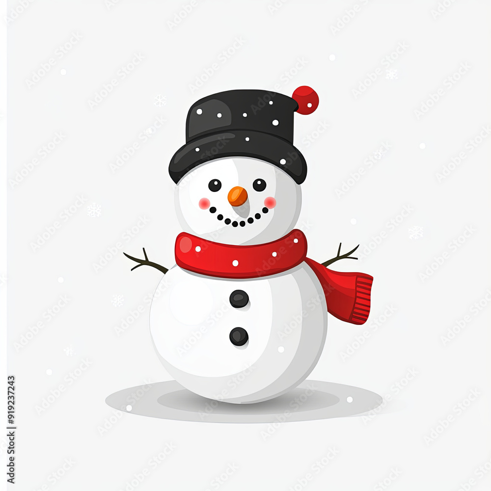 snowman on white background snowman on white background