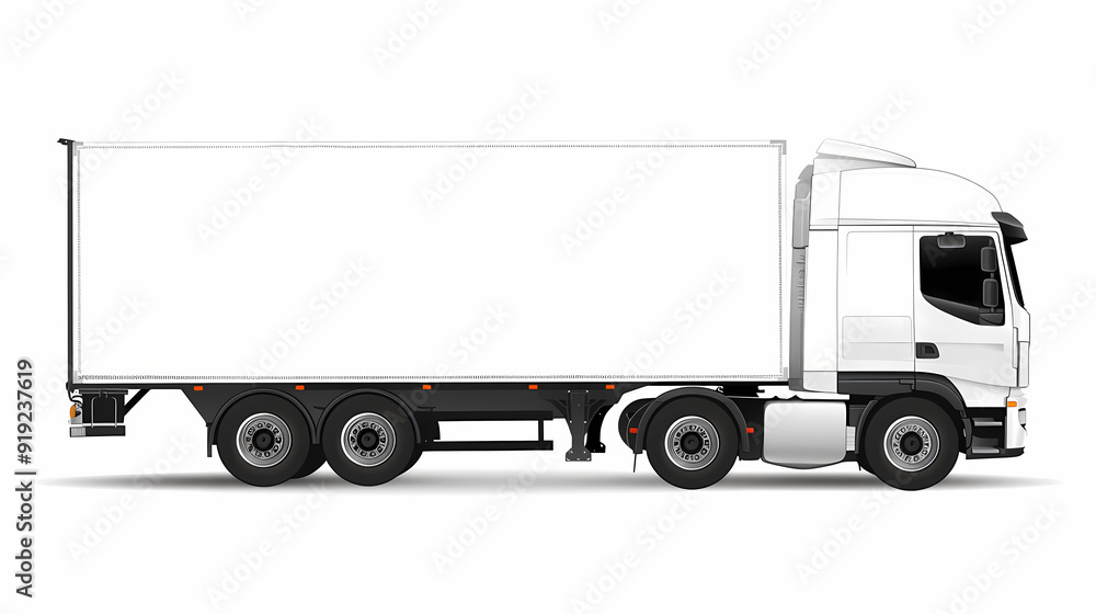 Truck template isolated on white background vector image Truck template isolated on white background vector image