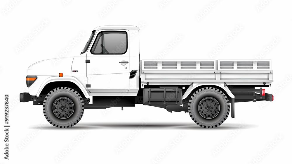 Truck template isolated on white background vector image Truck template isolated on white background vector image