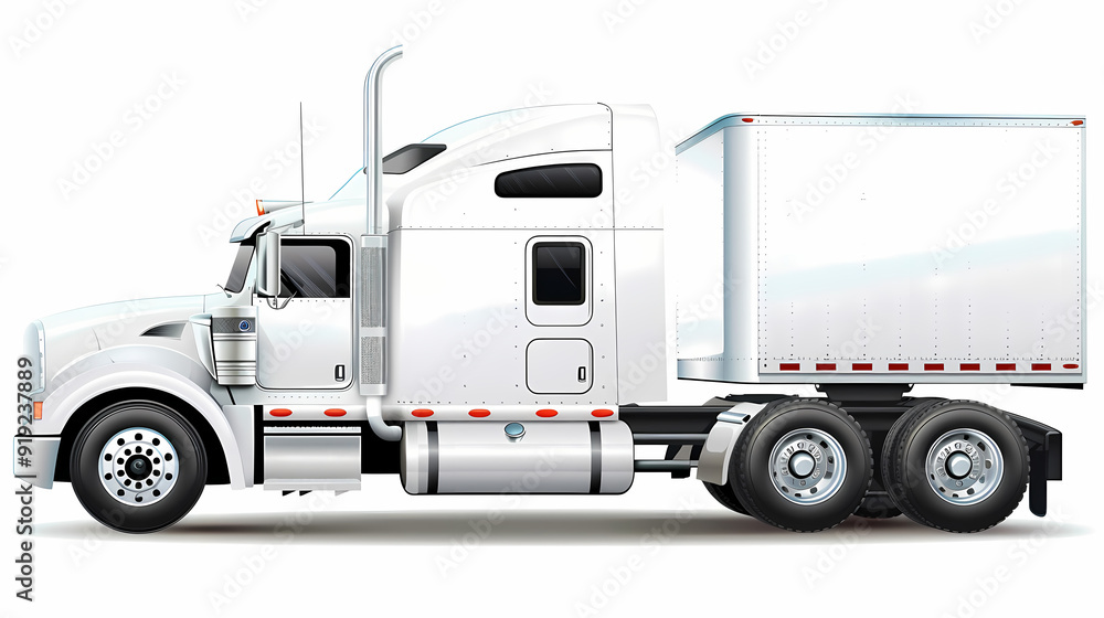 Truck template isolated on white background vector image Truck template isolated on white background vector image