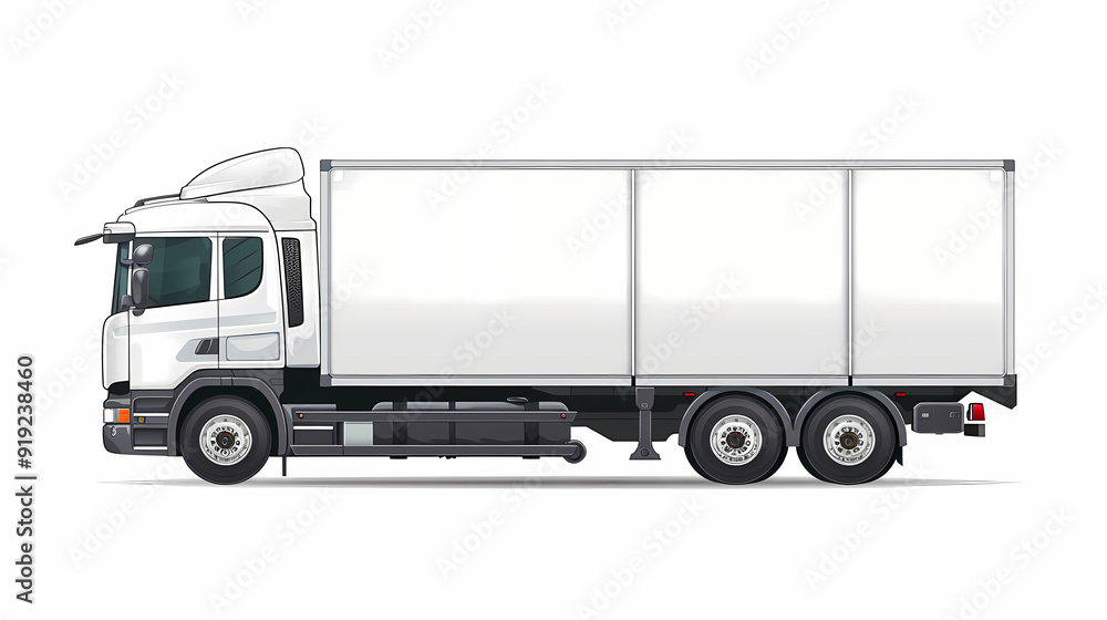 Truck template isolated on white background vector image Truck template isolated on white background vector image