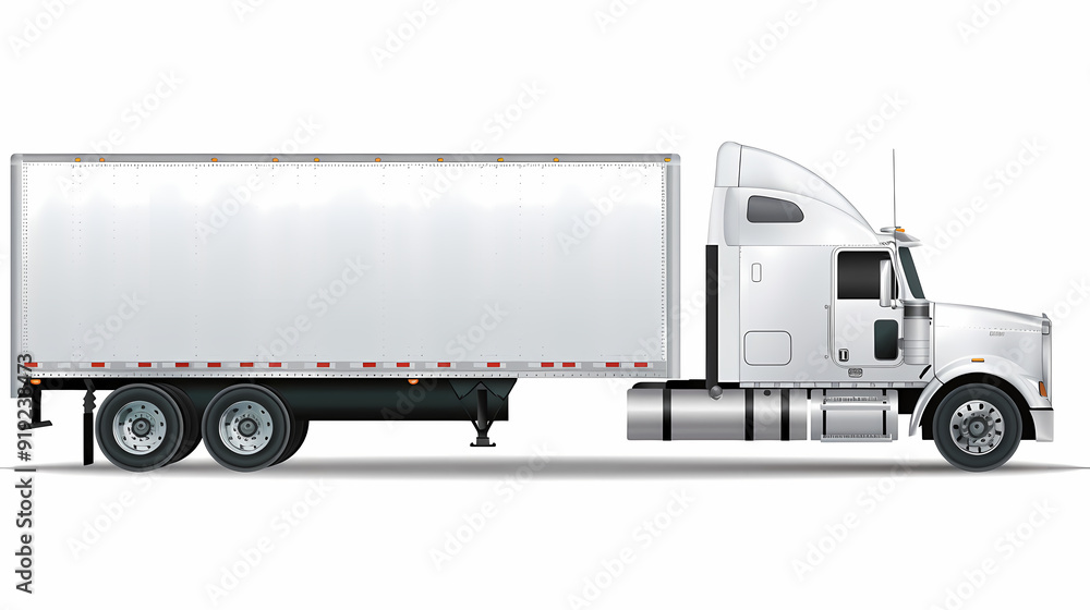 Truck template isolated on white background vector image Truck template isolated on white background vector image