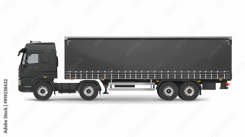 Truck template isolated on white background vector image Truck template isolated on white background vector image