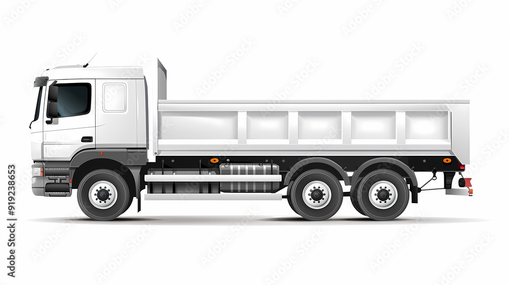 Truck template isolated on white background vector image Truck template isolated on white background vector image