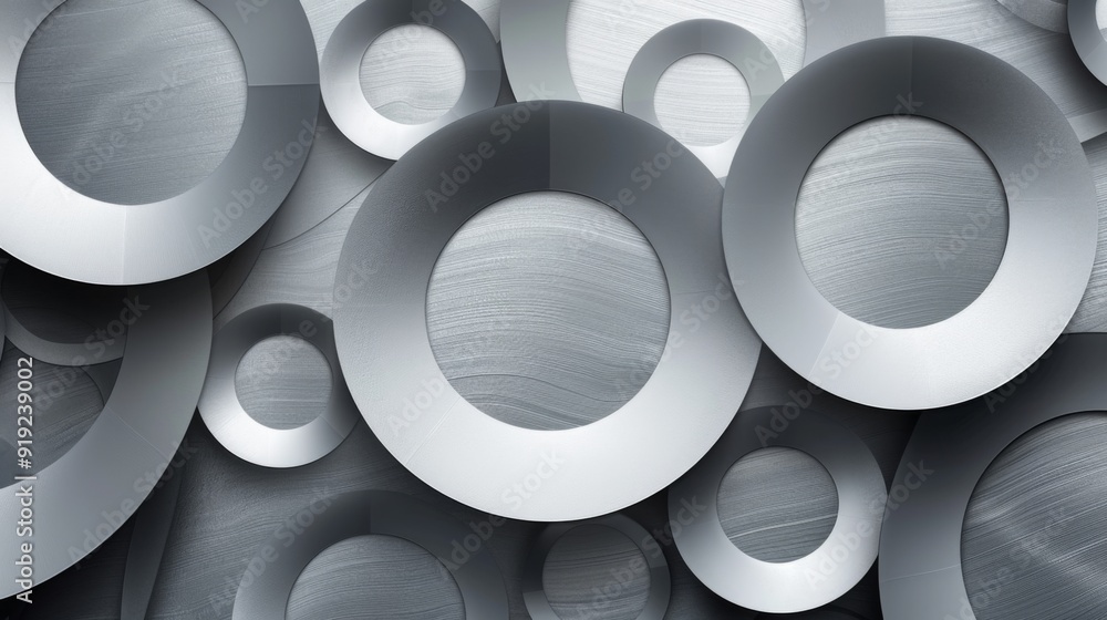 Abstract Circular Pattern in Silver Tones Abstract Circular Pattern in Silver Tones