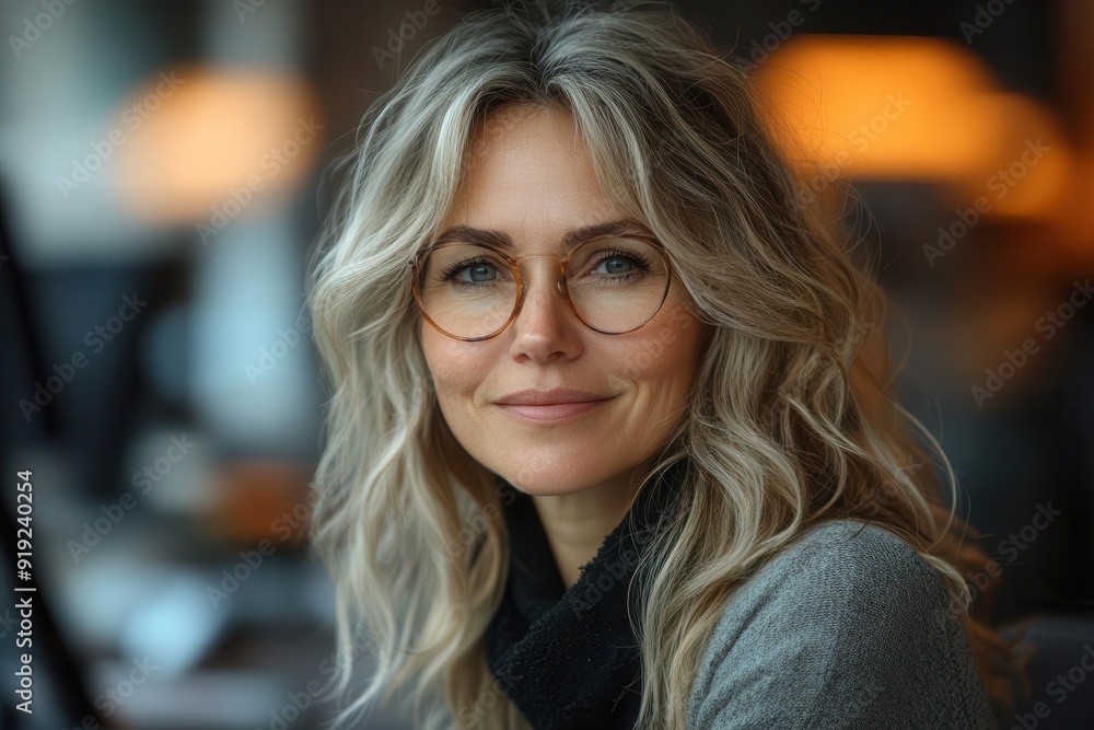 middleaged woman confidently working as it specialist in modern inclusive office environment middleaged woman confidently working as it specialist in modern inclusive office environment