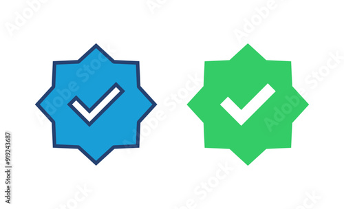 verified icon vector. verification check mark. approved icon