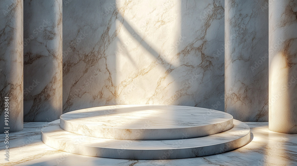 Fototapeta premium 3d luxury podium for your product. Generative AI