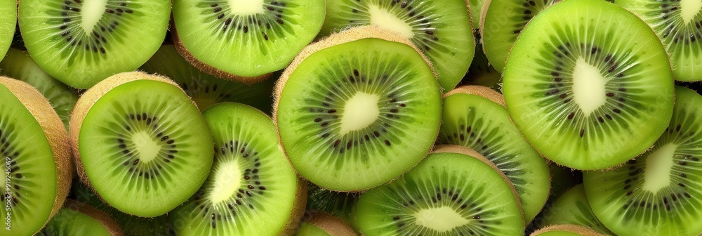 Seamless kiwi fruit cut slice pattern background Seamless kiwi fruit cut slice pattern background