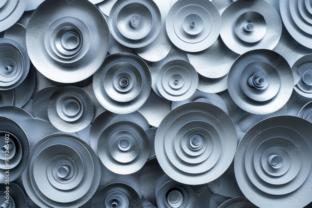 Abstract Silver Concentric Circles Abstract Silver Concentric Circles