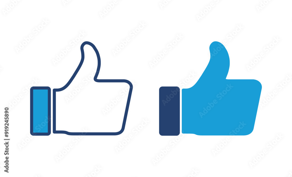 Thumbs up icon vector. Hand like. Like icon vector. Thumbs up icon vector. Hand like. Like icon vector.