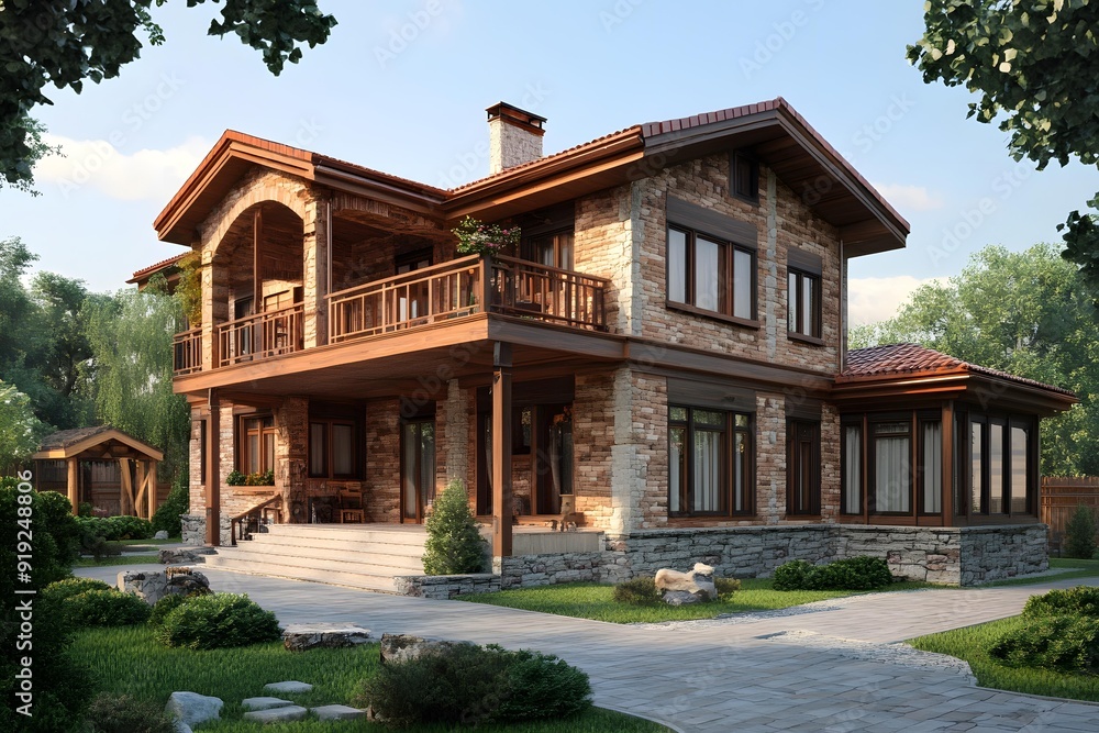 Brick Stone Modern House Architecture Design Exterior Brick Stone Modern House Architecture Design Exterior